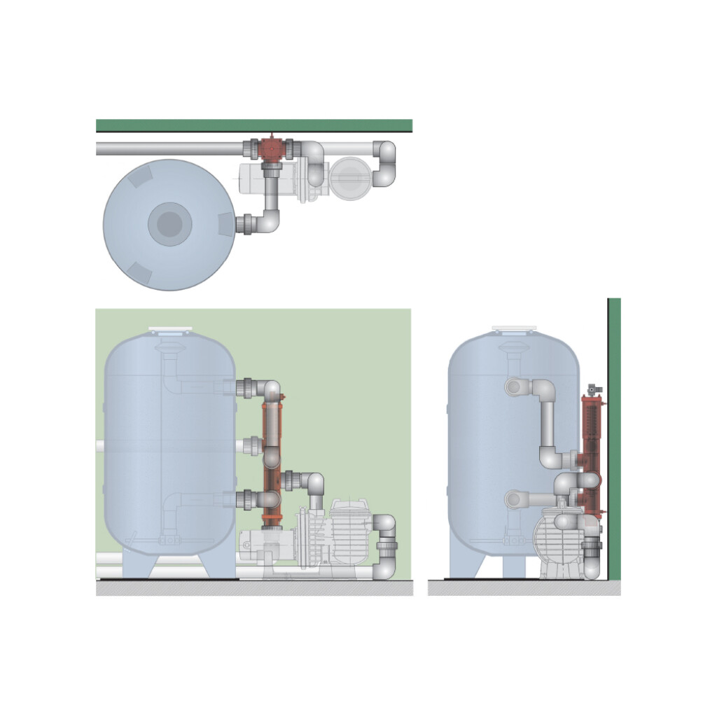 Besgo 5-Wege Ventil 1,5" 125mm PPG filter/STK/STKO