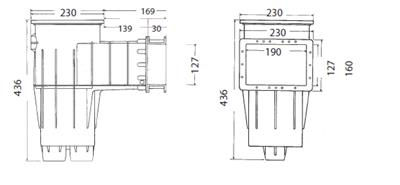 Standard Skimmer für Folienpool