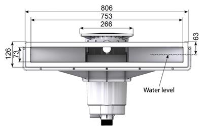 Skimmer A800 farbig - Fertig Becken