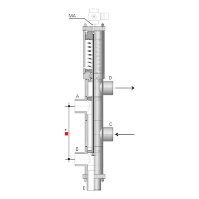 Besgo 5-Wege Ventil 1,5" 152mm Hayward